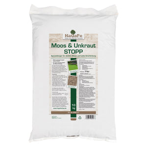 HaGaFe Rasendünger Moos- und Unkraut-Stopp, Rasen - Dünger, gegen Moos und Unkraut im Rasen, mit Langzeitwirkung