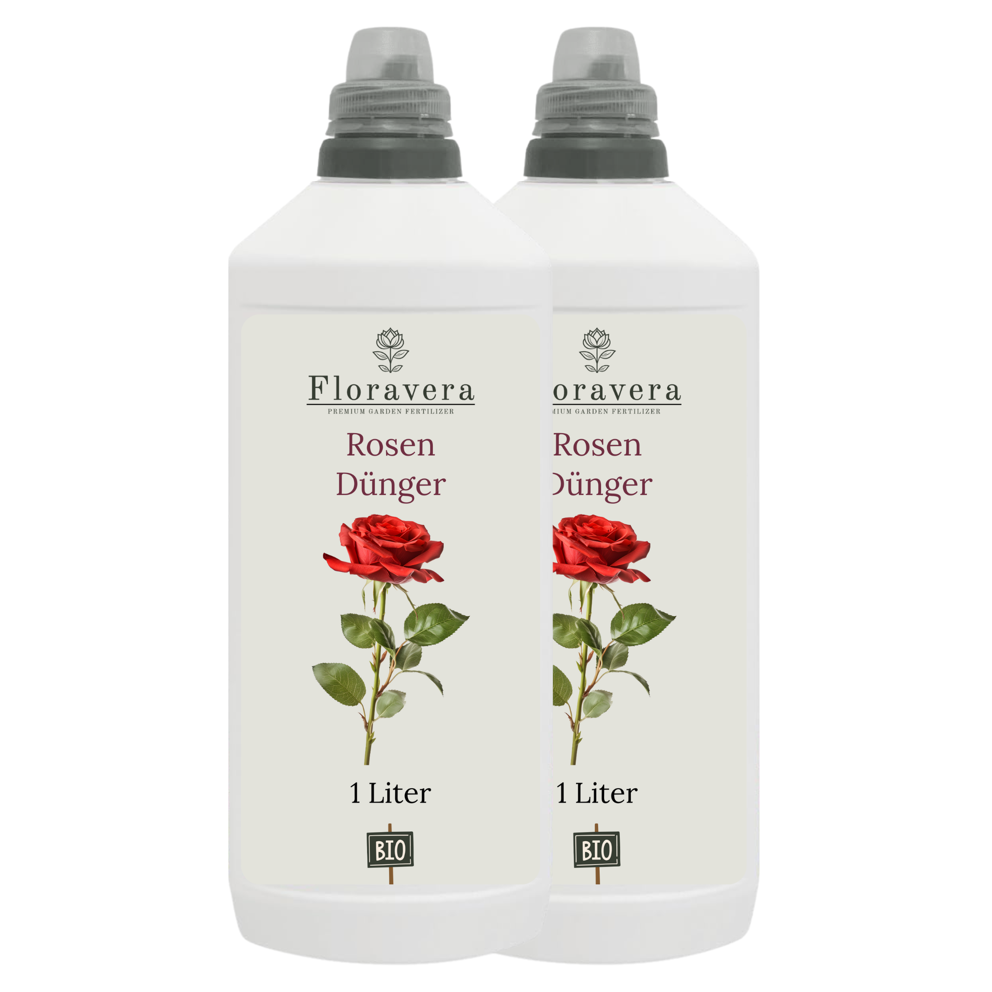 Floravera Premium Rosen Bio-Flüssigdünger 1 Liter Rosendünger Dünger