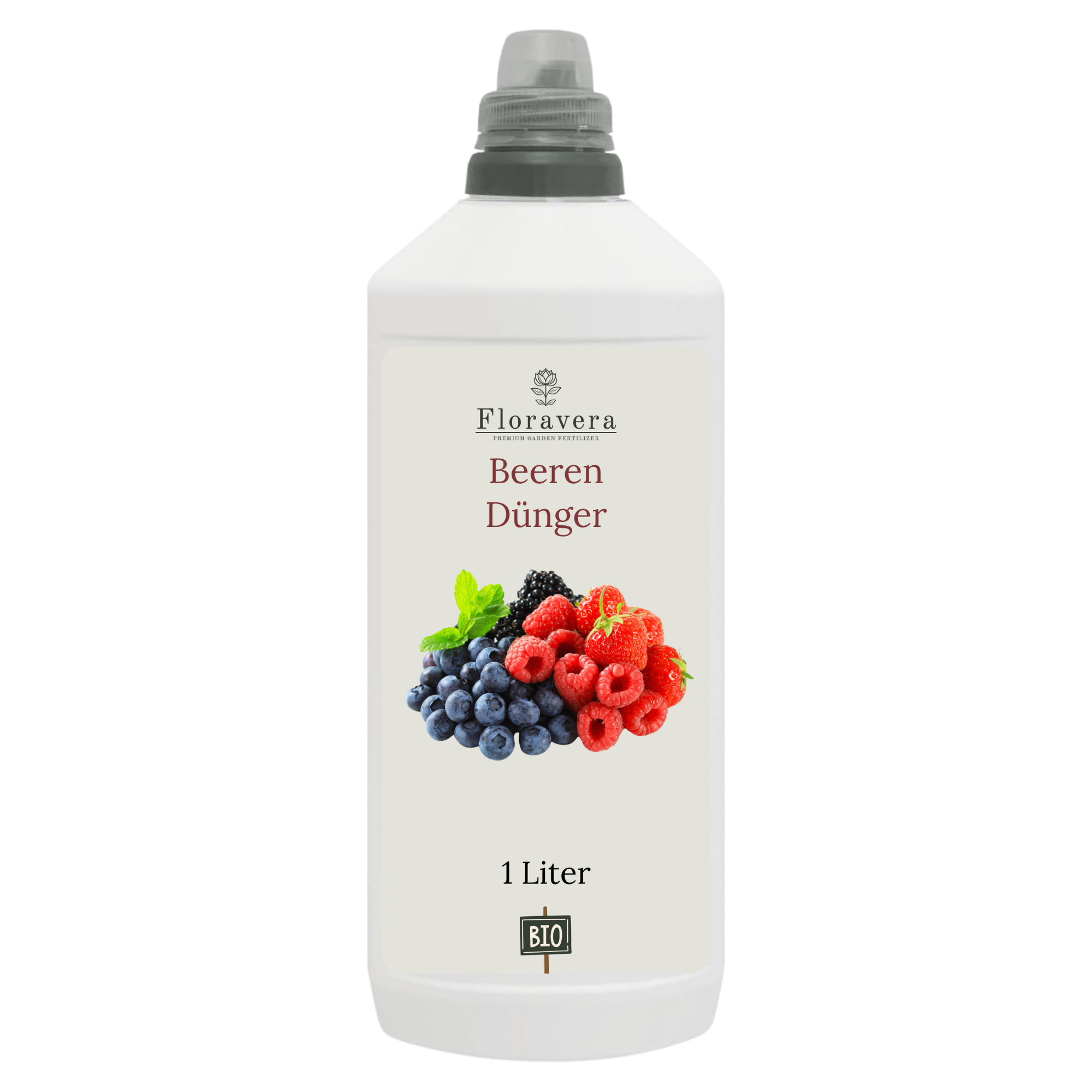 Floravera Premium Beeren Bio-Flüssigdünger 1 Liter Beerendünger Dünger