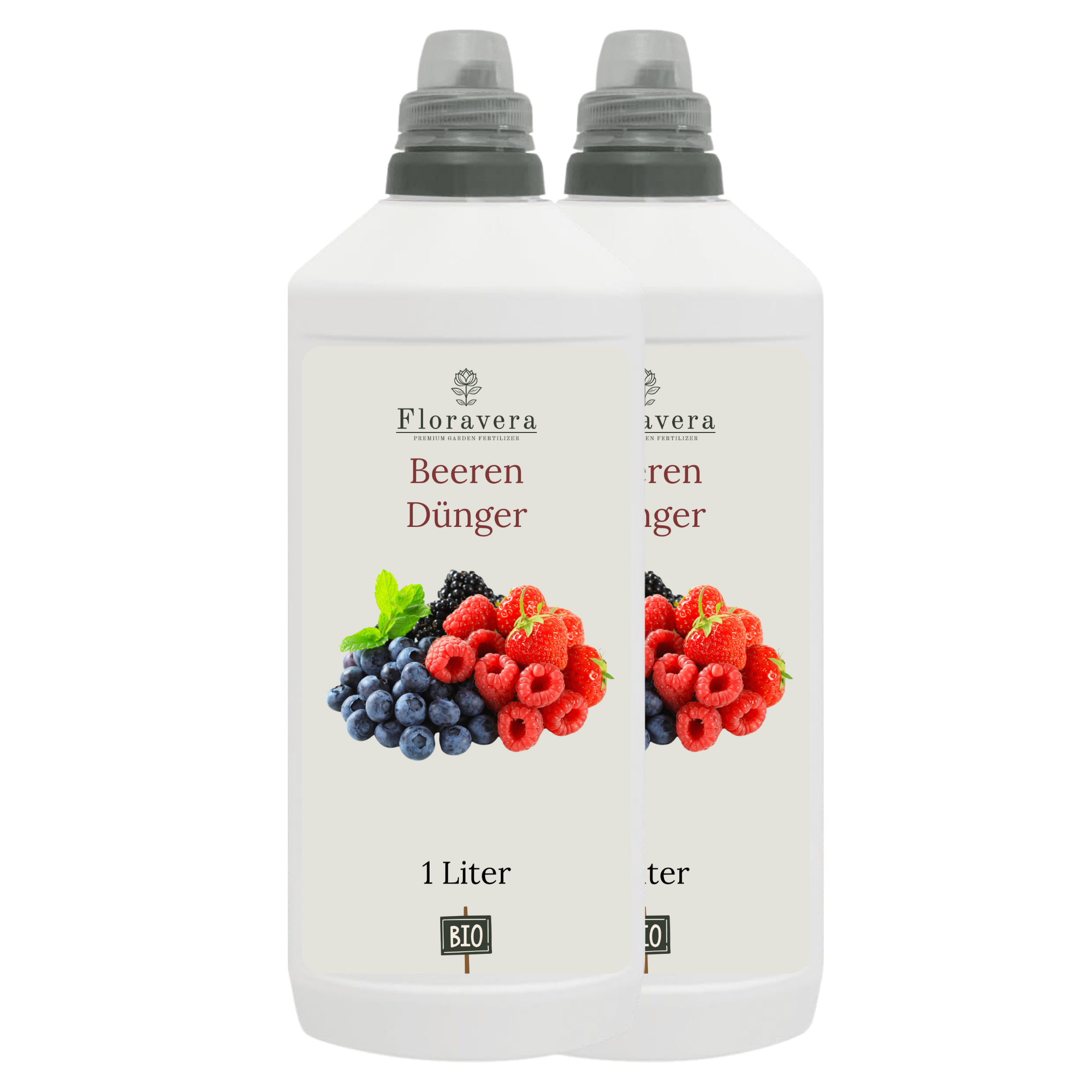 Floravera Premium Beeren Bio-Flüssigdünger 1 Liter Beerendünger Dünger