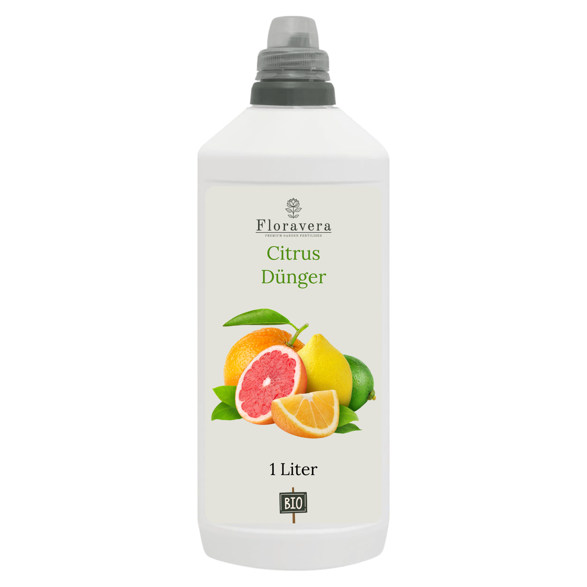 Floravera Premium CItrus Bio-Flüssigdünger 1 Liter Zitrusdünger Dünger Zitrusfrucht