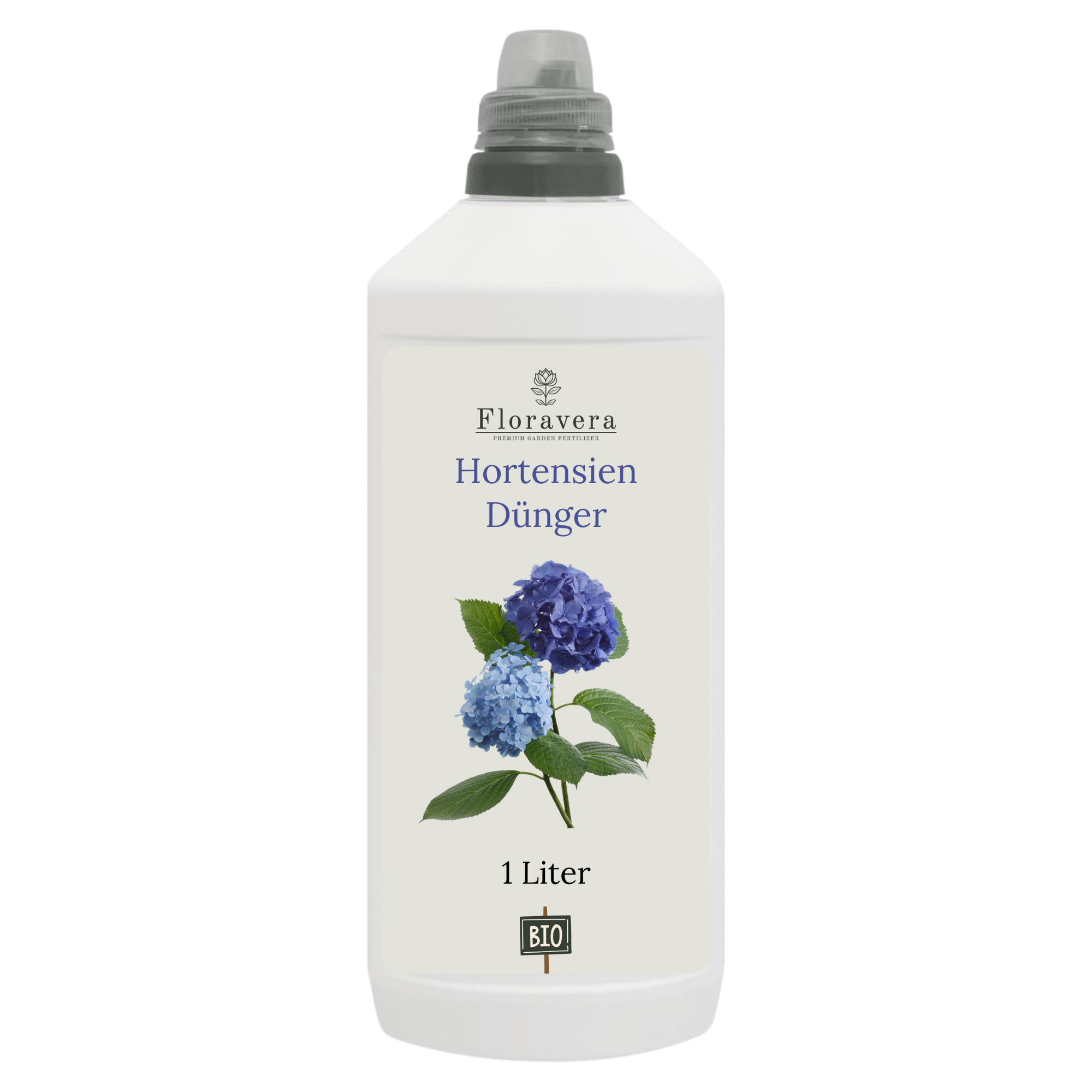 Floravera Premium Hortensien Bio-Flüssigdünger 1 Liter Hortensiendünger Dünger