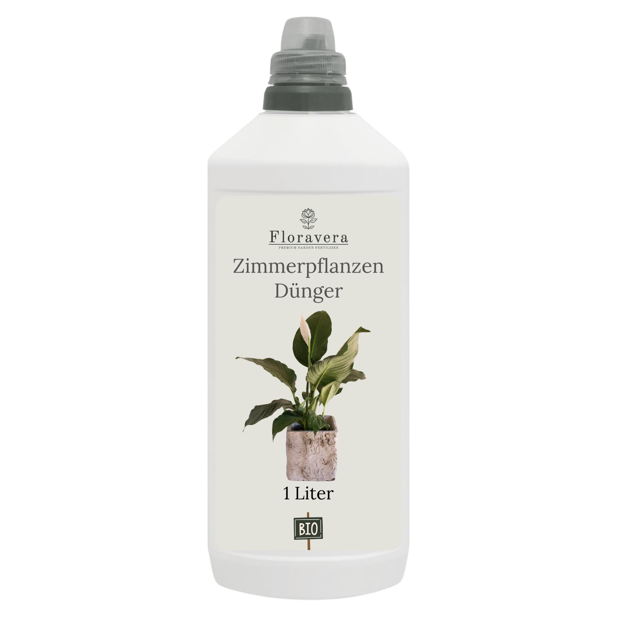 Floravera Premium Zimmerpflanzen Bio-Flüssigdünger 1 Liter Dünger Wohnungspflanzen