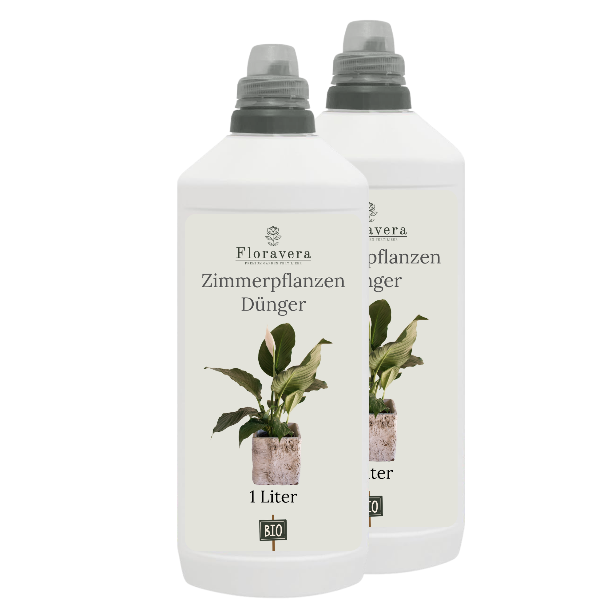 Floravera Premium Zimmerpflanzen Bio-Flüssigdünger 1 Liter Dünger Wohnungspflanzen