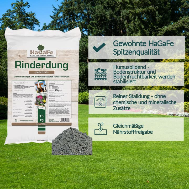 HaGaFe Rinderdung, Kuhmist, Organischer Gartendünger, Universaldünger, Mist