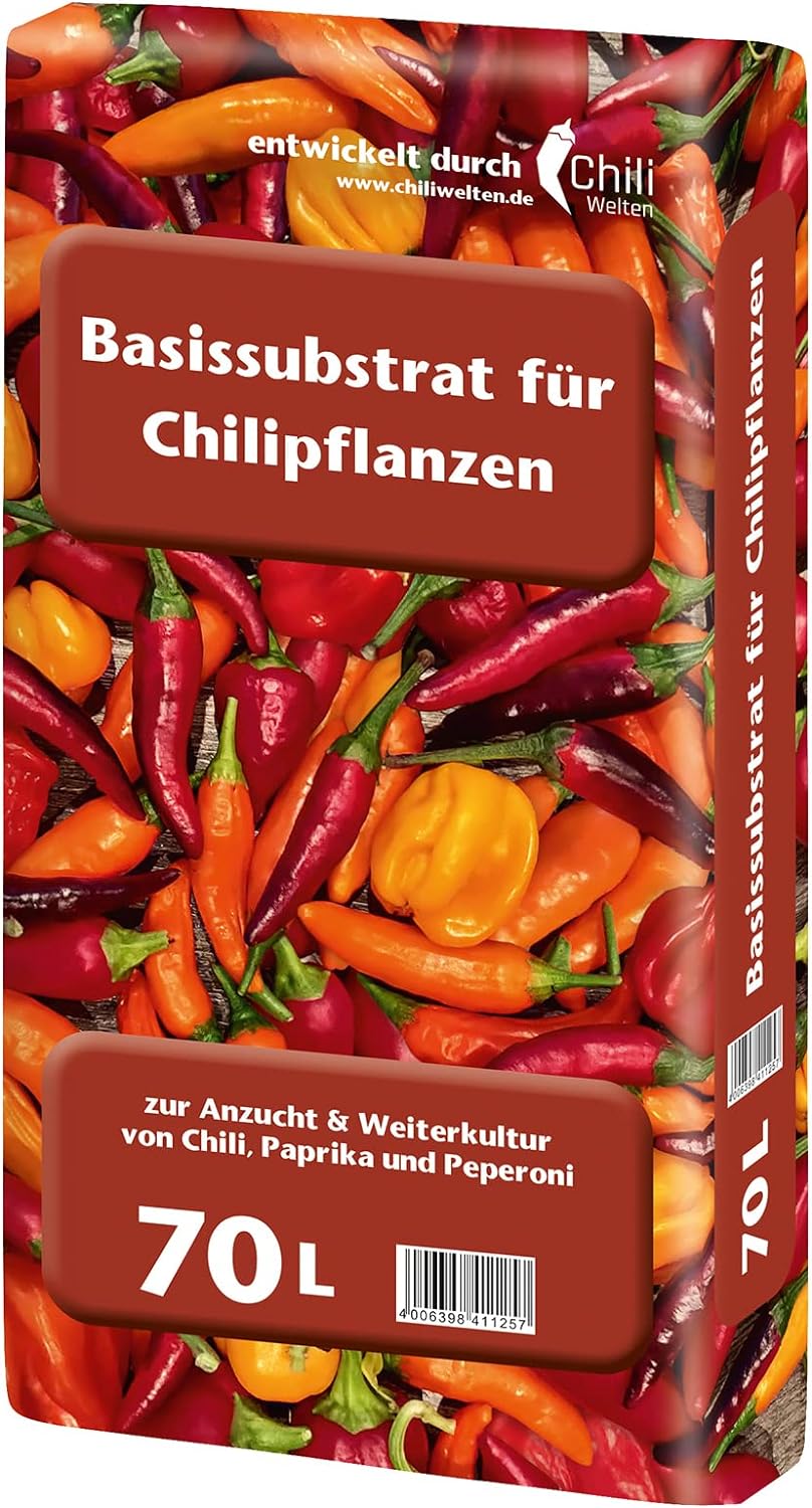Floragard Universal Basissubstrat für Chillipflanzen 1x70 Liter - zur Anzucht und zum Umtopfen für Chilli, Paprika und Peperoni