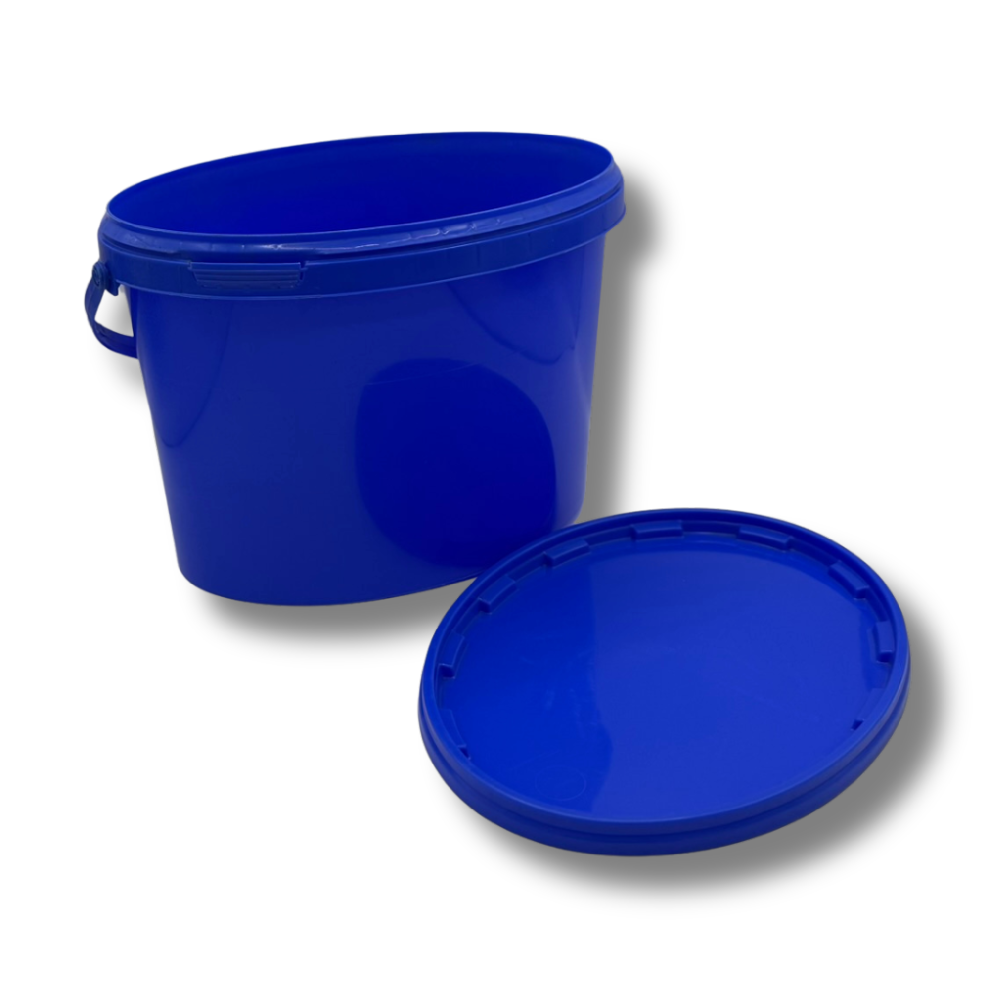 Eimer mit Deckel leer blau oval 2,5L
