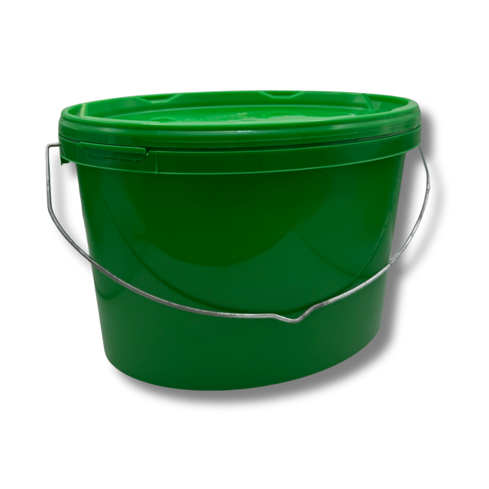 Eimer mit Deckel leer grün oval 8,6L 20x Schutteimer, Haushaltseimer, Werkzeugeimer