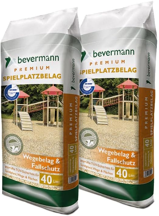 Bevermann Spielplatzbelag, Fallschutz, Wegebelag, Hackschnitzel