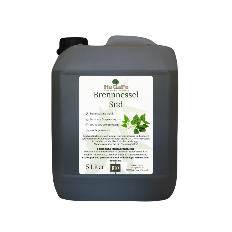 HaGaFe BIO Brennnessel Sud 5 Liter Brennnesseljauche Brennnesseldünger –  HaGaFeShop