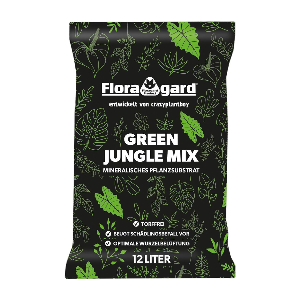 Floragard Green Jungle Mix, Mineralisches Pflanzengranulat, Mineralische Blumenerde, ohne Torf