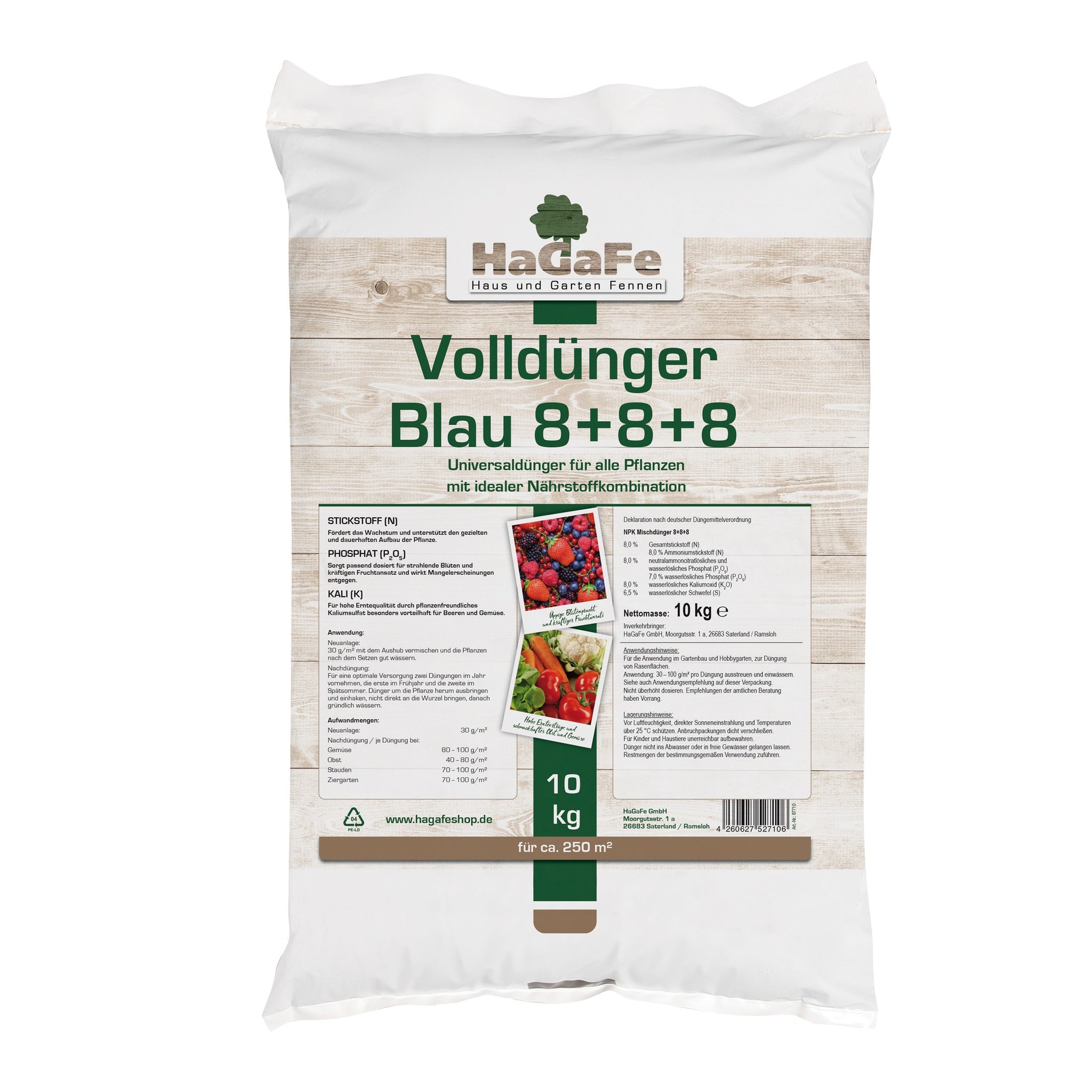 HaGaFe Volldünger Blau, Blaukorn, Universaldünger, Rasendünger, NPK Dü –  HaGaFeShop