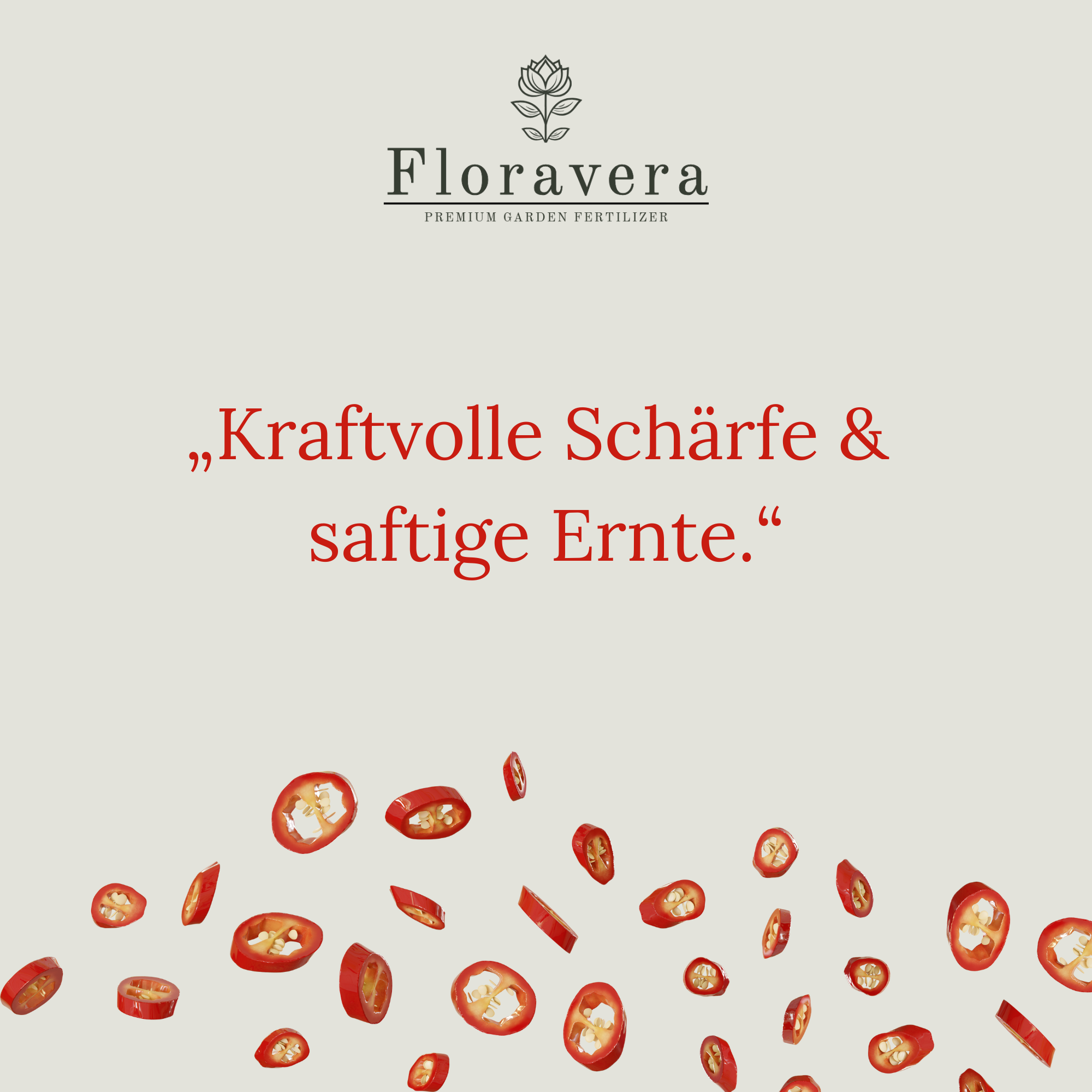 Floravera Premium Chili-Paprika Bio-Flüssigdünger 1 Liter Dünger Paprikadünger Chilidünger