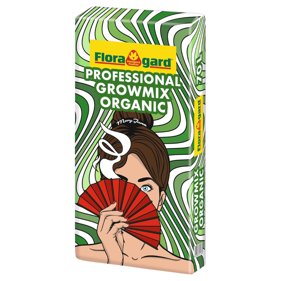 Floragard Professional Grow Mix Organic, 70L Cannabis Erde, Topferde, Hanferde mit Perlite und Trichoderma