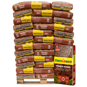 Floragard Pinien - Rinde, Pinienrinde, grob 25-40mm, Rindenmulch, Bodenabdeckung aus reiner mediterraner Pinie