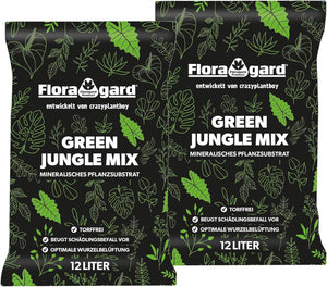 Floragard Green Jungle Mix, Mineralisches Pflanzengranulat, Mineralische Blumenerde, ohne Torf