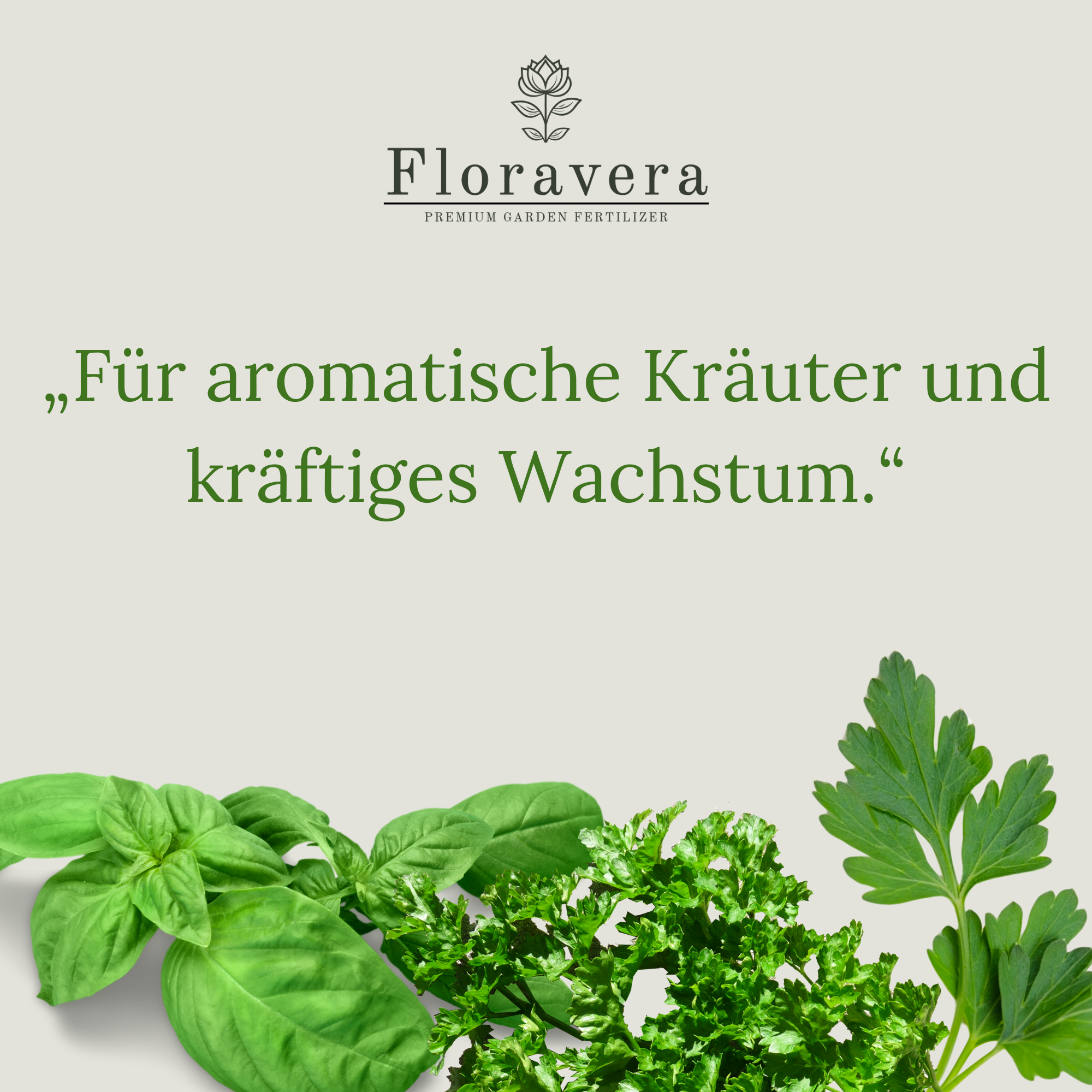 Floravera Premium Gartenkräuter Bio-Flüssigdünger 1 Liter Dünger Basilikumdünger Kräuterdünger