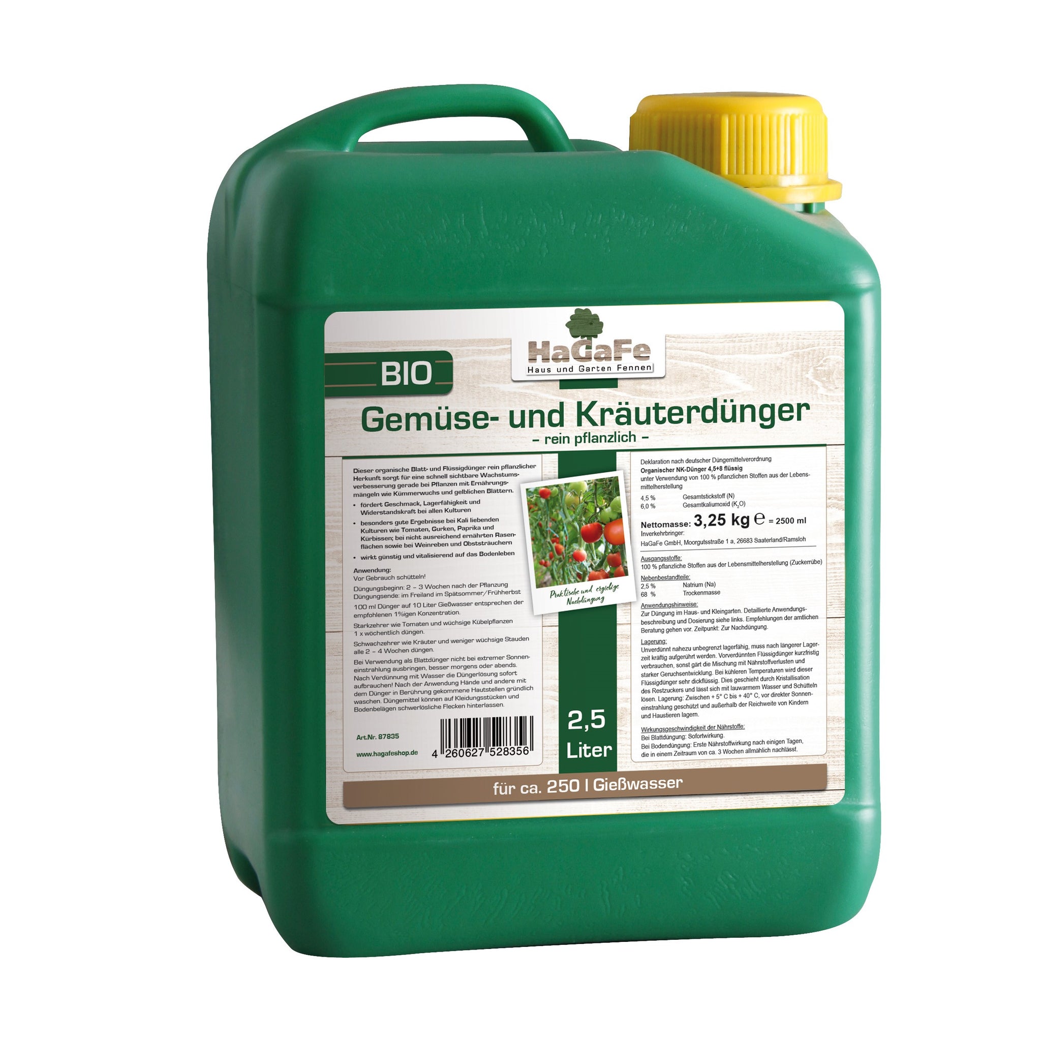 HaGaFe Bio Flüssigdünger, Gemüsedünger, Kräuterdünger, Blattdünger, Fl –  HaGaFeShop
