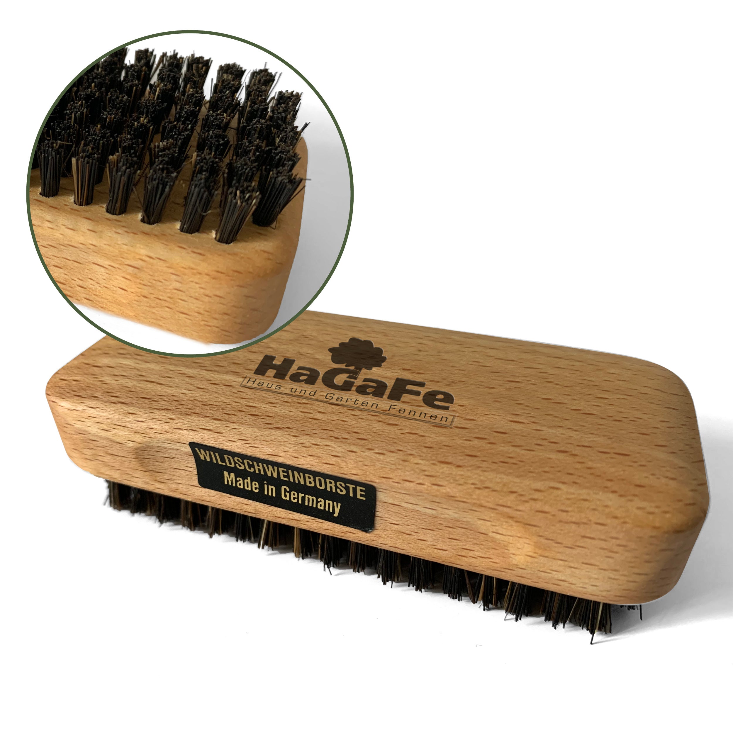 HaGaFe Gärtnerbürste, Handbürste, Handwaschbürste, Waschbürste aus Wildschweinborsten, premium Qualität aus Deutschland