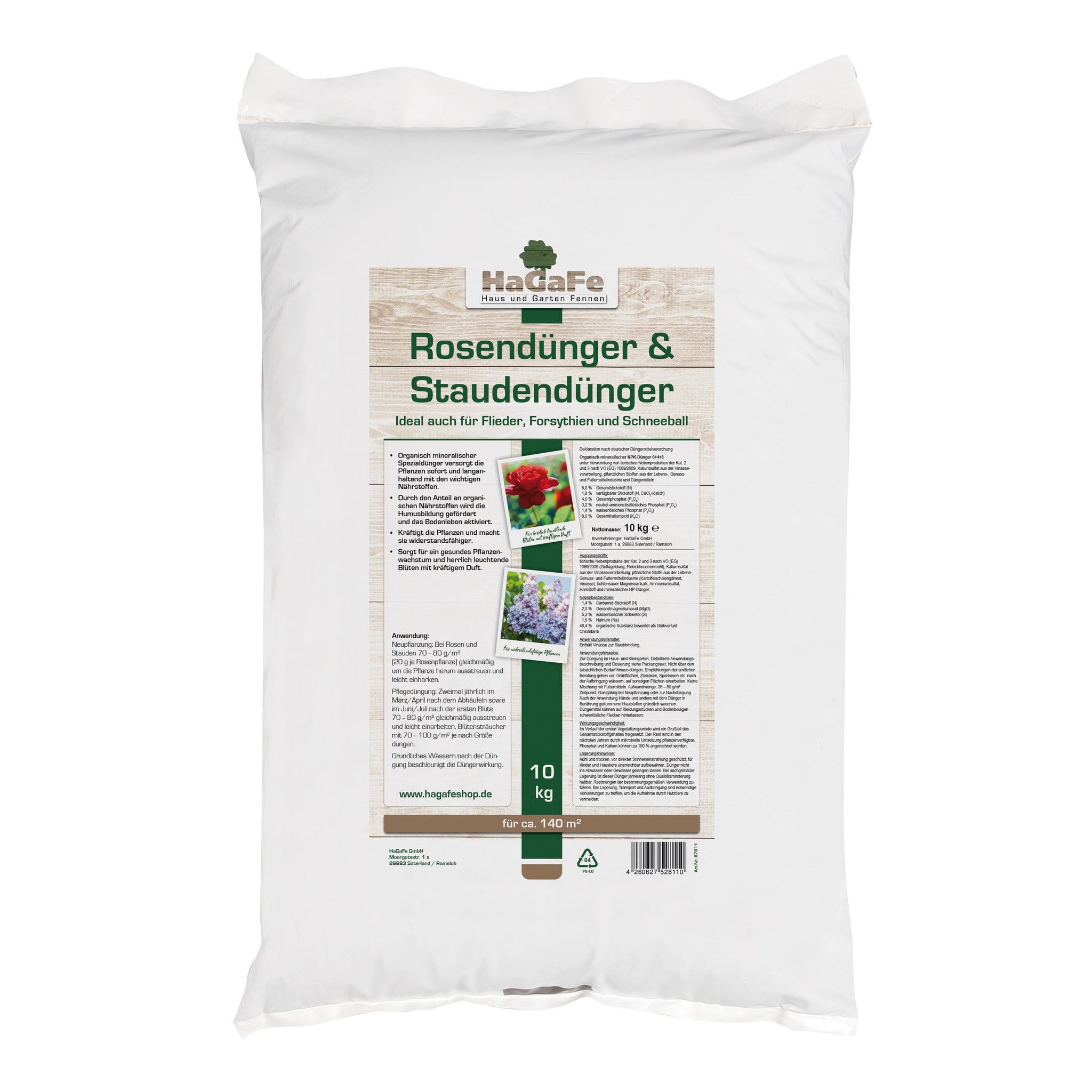hefe als dünger für rosen HaGaFe Rosendünger, Staudendünger, Ideal auch für Flieder, Forsythien, –  HaGaFeShop