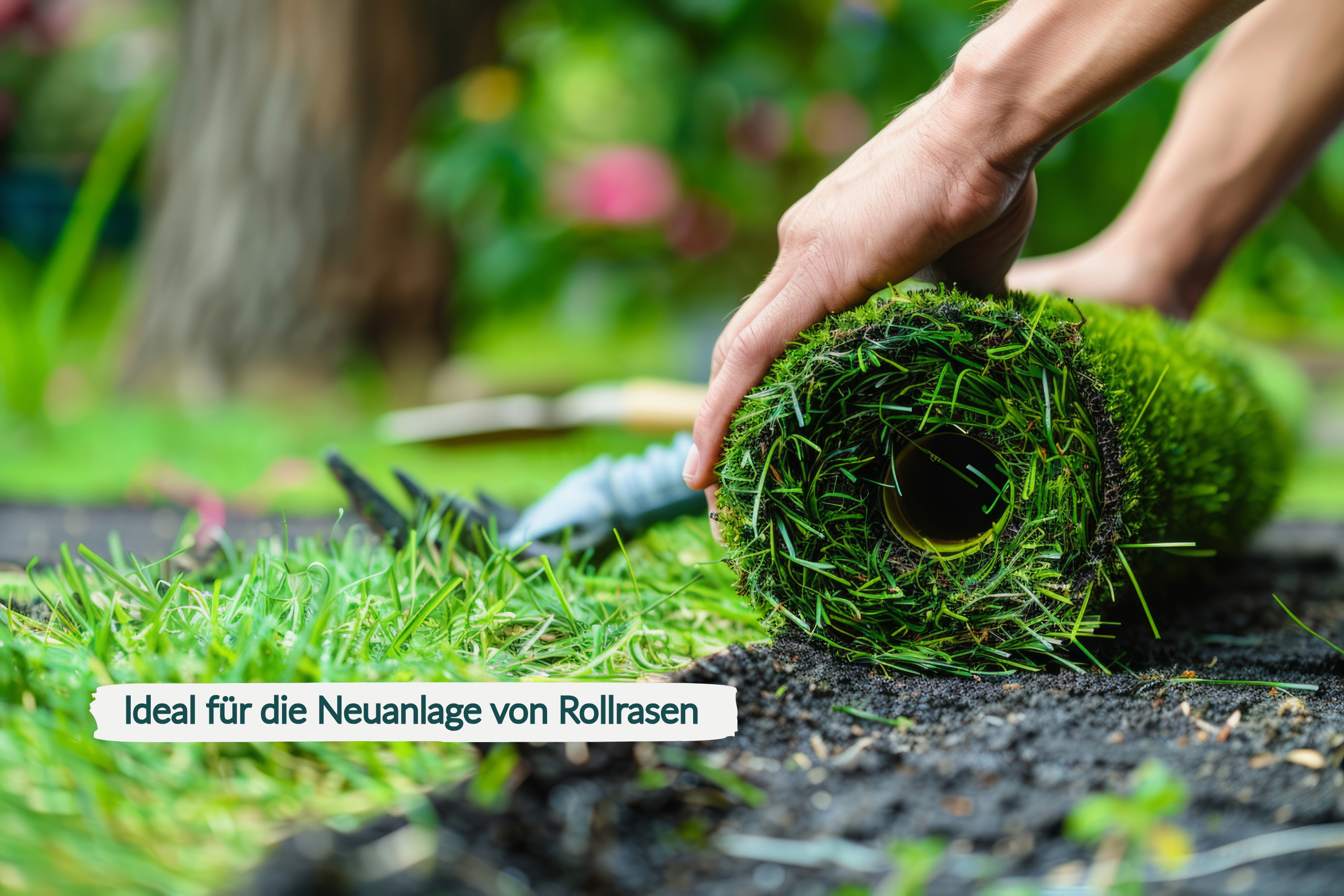 HaGaFe Rollrasendünger für Neuanlagen, Rasendünger für Rollrasen, Spezial Dünger, organisch mineralisch