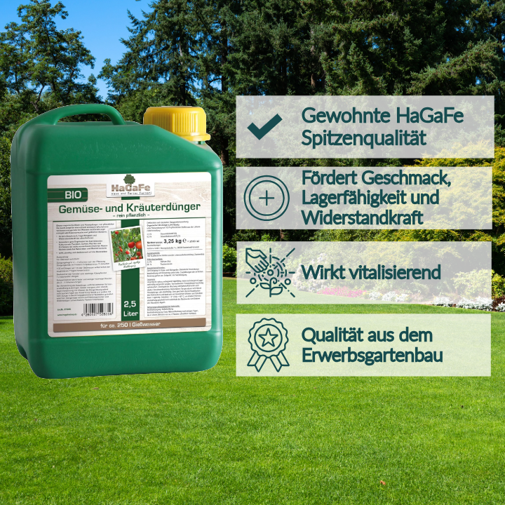 HaGaFe Bio Flüssigdünger, Gemüsedünger, Kräuterdünger, Blattdünger, Flüssig - Dünger