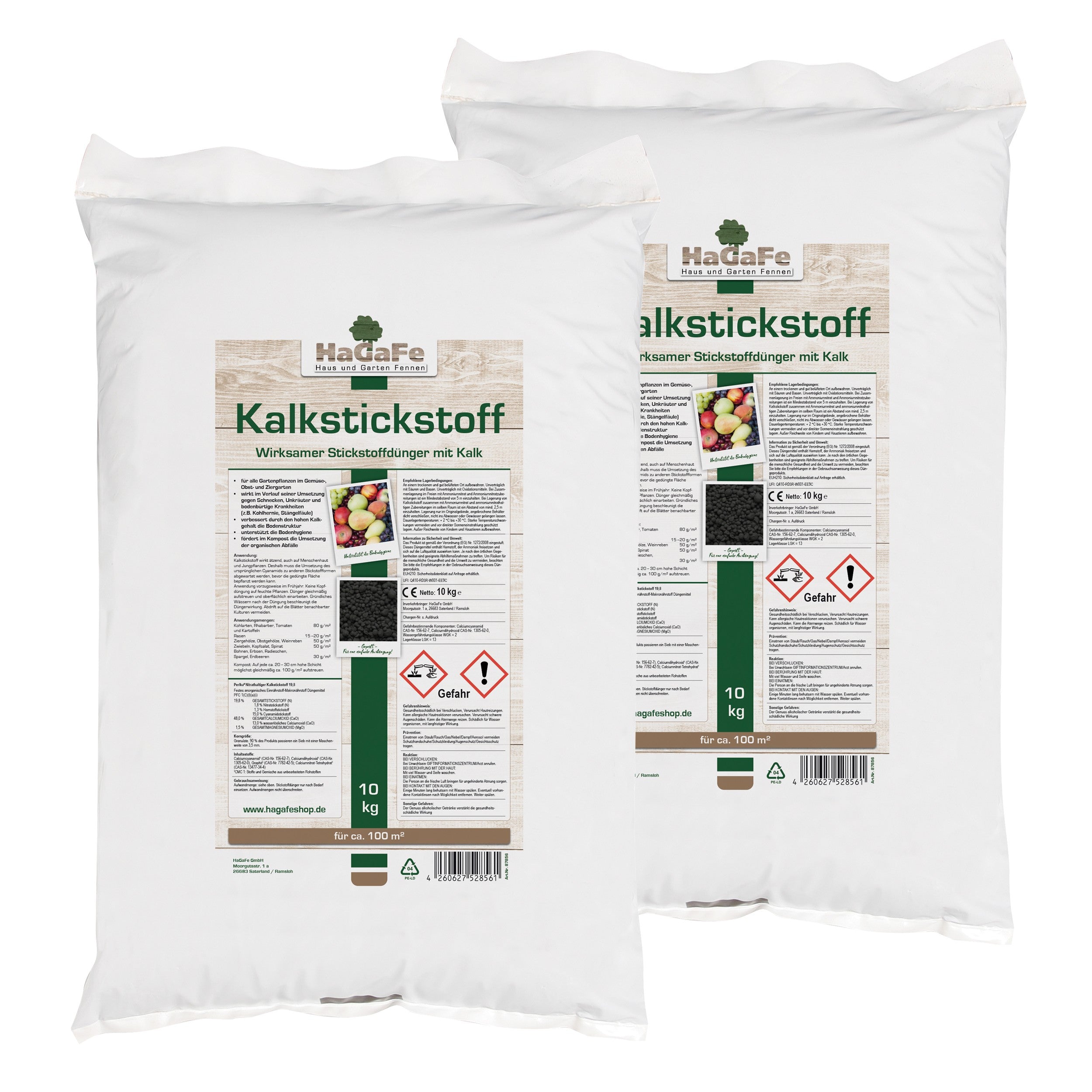 HaGaFe Kalkstickstoff, Stickstoffdünger, Kalkdünger, gegen Krankheiten, für die Bodenhygiene