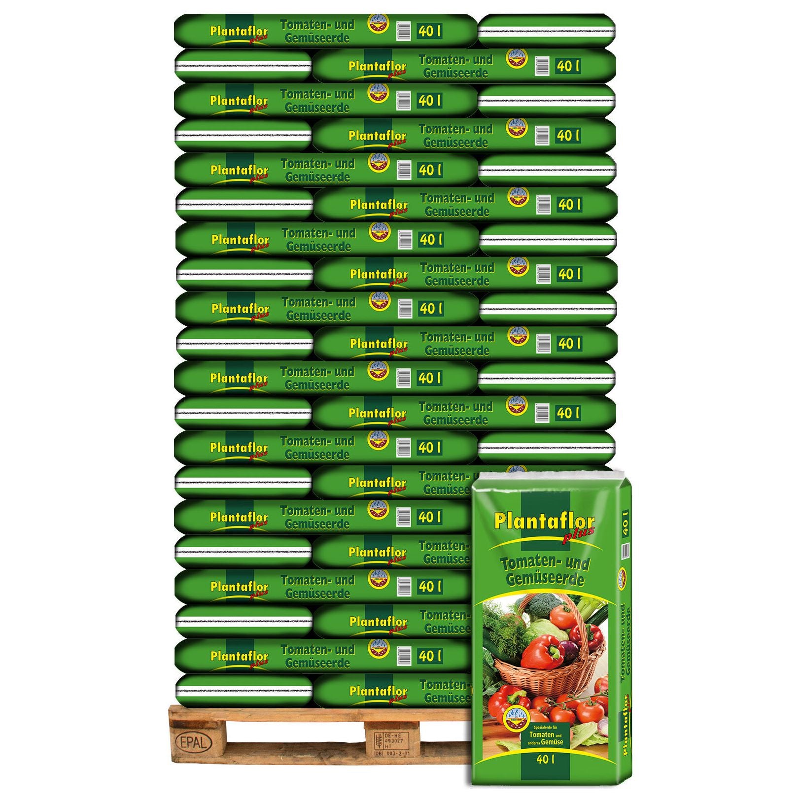 Plantaflor Plus Tomatenerde, Gemüseerde, Paprikaerde, Gurkenerde, Gartenerde