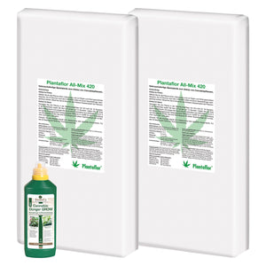 Plantaflor Cannabis Erde 50L, plus HaGaFe Cannabis Flüssigdünger 1L