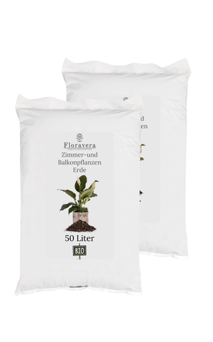 Floravera Premium BIO Zimmer- und Balkonpflanzenerde 50 Liter