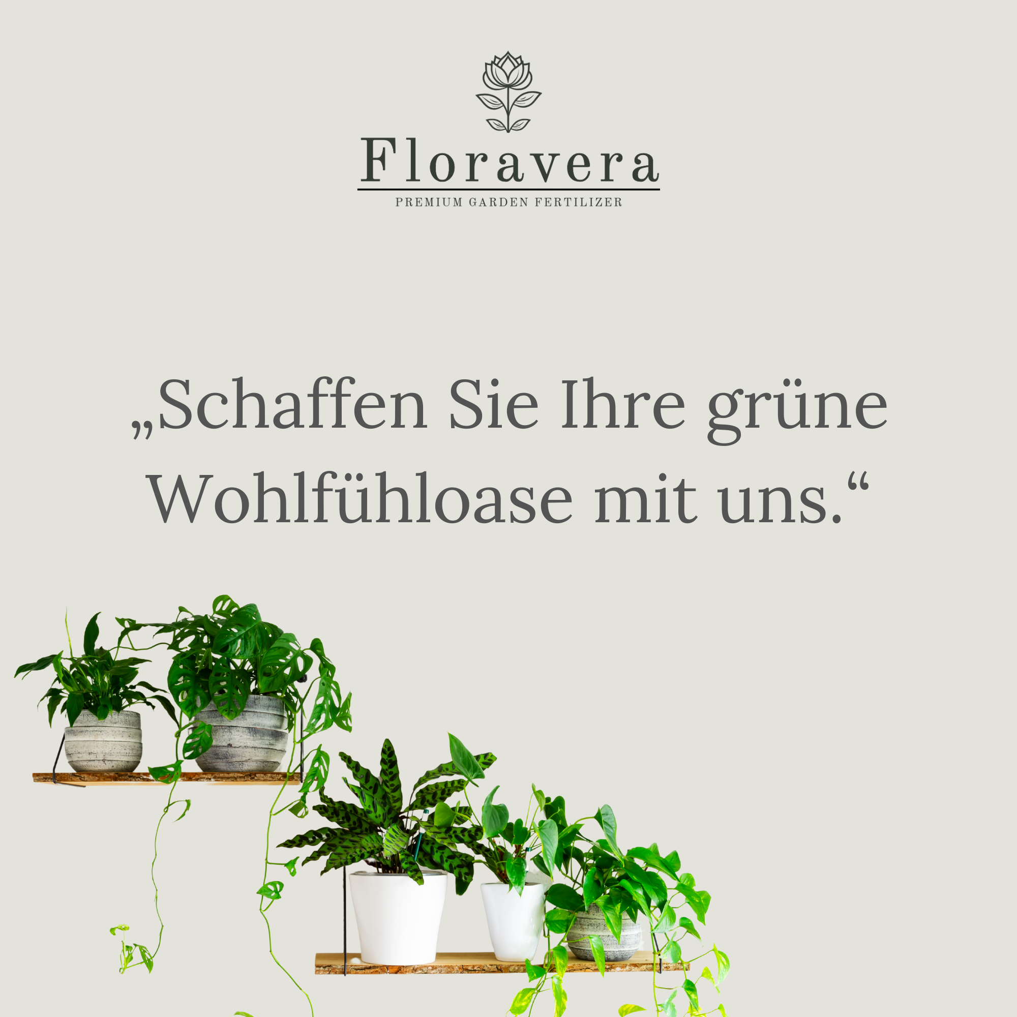 Floravera Premium Zimmerpflanzen Bio-Flüssigdünger 1 Liter Dünger Wohnungspflanzen