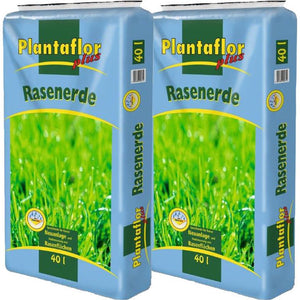 Plantaflor Plus Rasenerde, Spezial Erde für Rasen, Neuanlagen und Ausbesserungen