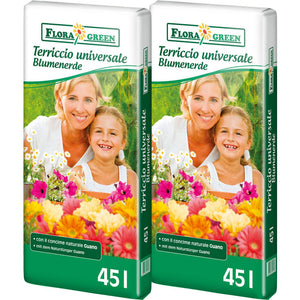 Floragard FloraGreen Blumenerde mit Guano, Pflanzerde, Gartenerde, Kübelpflanzenerde, Topferde