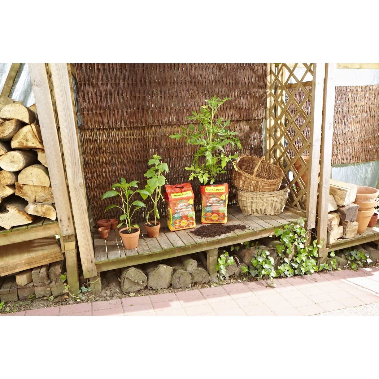 Floragard Aktiv Tomatenerde, Gemüseerde mit Aktiv Düngerdepot, Guano und Aqua Plus