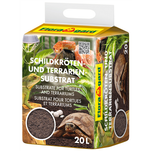 Floragard Schildkrötensubstrat, Terrariensubstrat, Terrarieneinstreu, Spezial Einstreu für Landschildkröten und andere Reptilien
