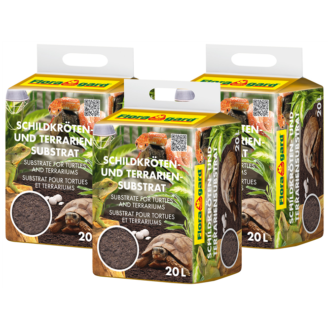 Floragard Schildkrötensubstrat, Terrariensubstrat, Terrarieneinstreu, Spezial Einstreu für Landschildkröten und andere Reptilien