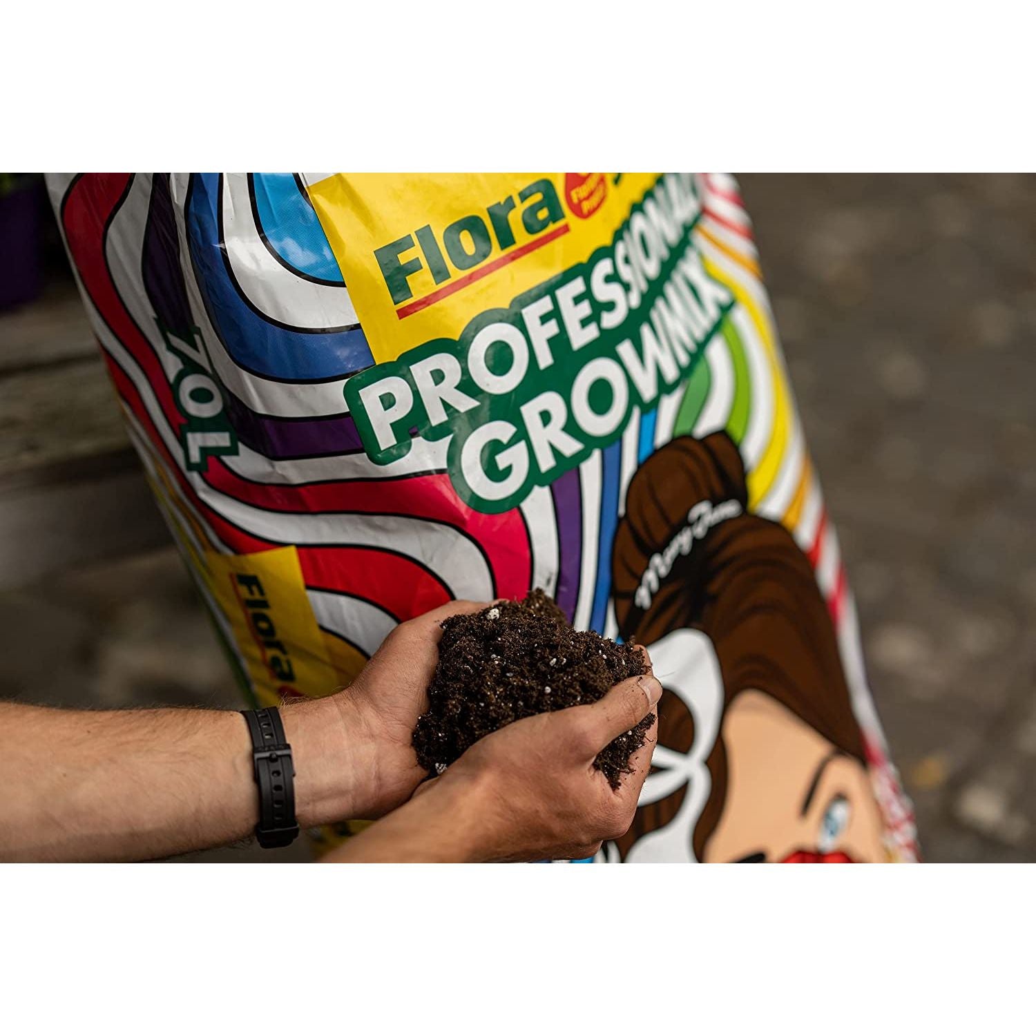 Floragard Professional Growmix 70L, Cannabis Erde Topfsubstrat mit Perlite und Trichoderma