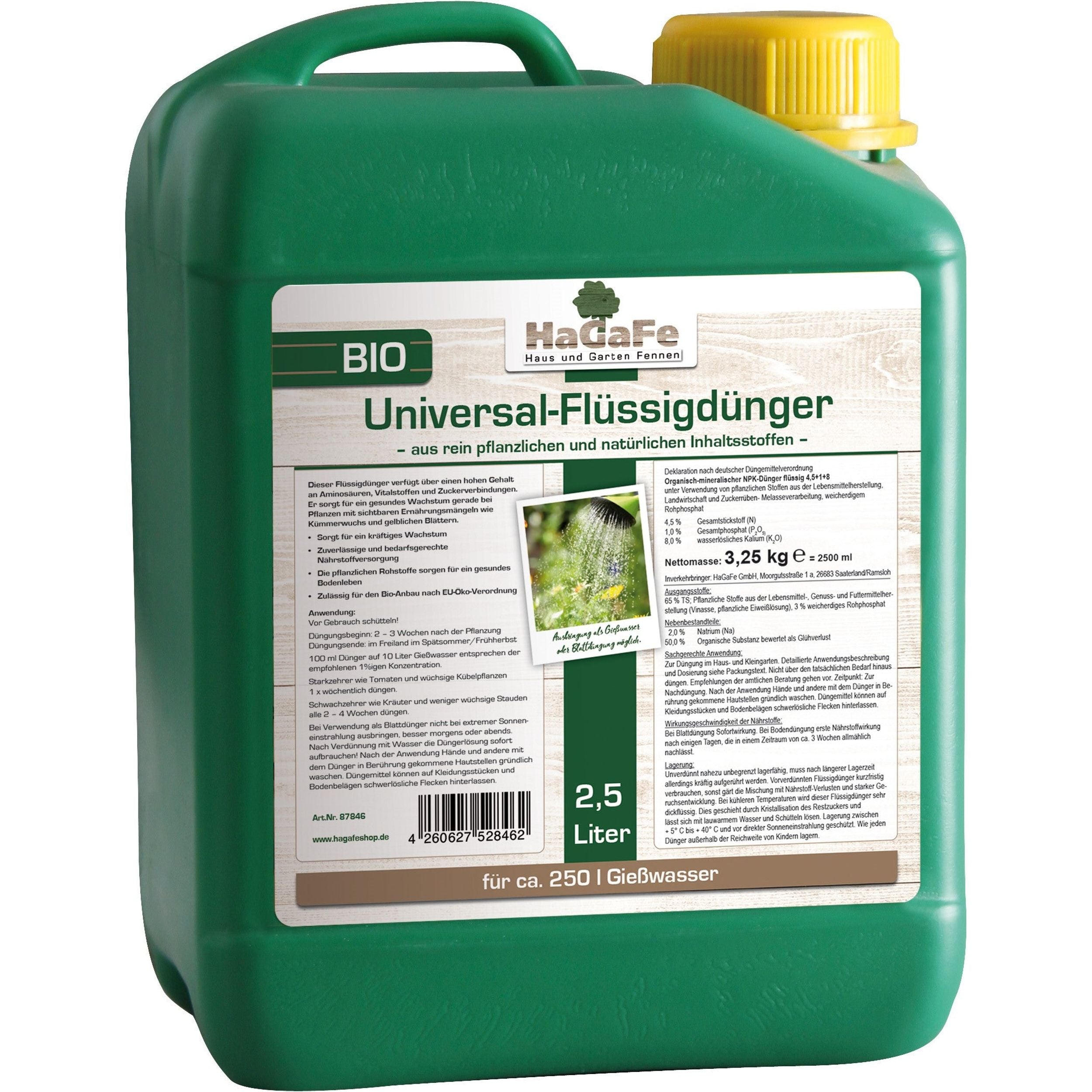 HaGaFe Bio Universal Flüssigdünger, Blattdünger, Universaldünger, Dünger, Blumendünger