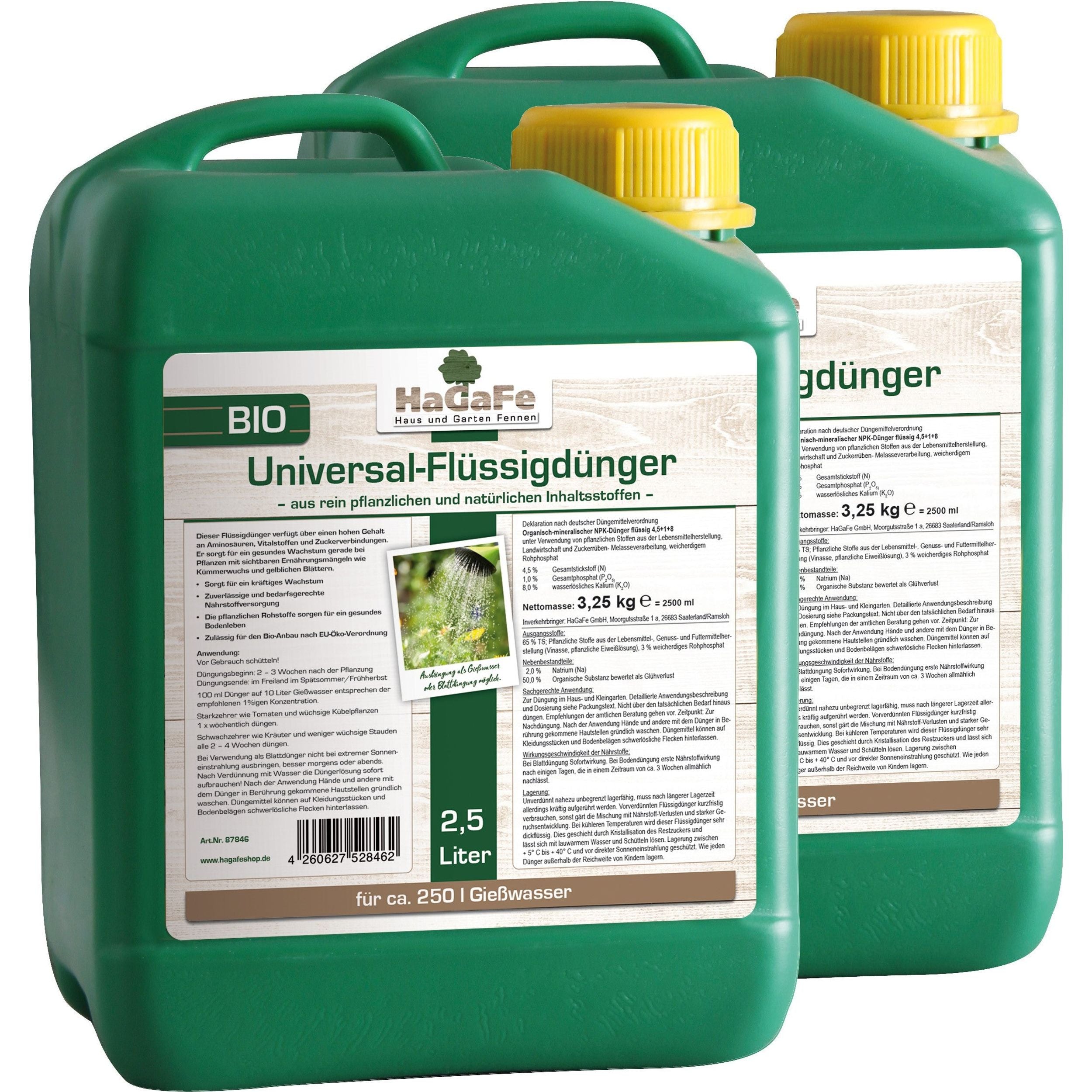 HaGaFe Bio Universal Flüssigdünger, Blattdünger, Universaldünger, Dünger, Blumendünger