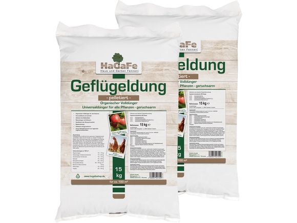 HaGaFe Hühnerdung, Geflügeldung, Hühnermist, Geflügelmist, Volldünger, Universaldünger, Gartendünger