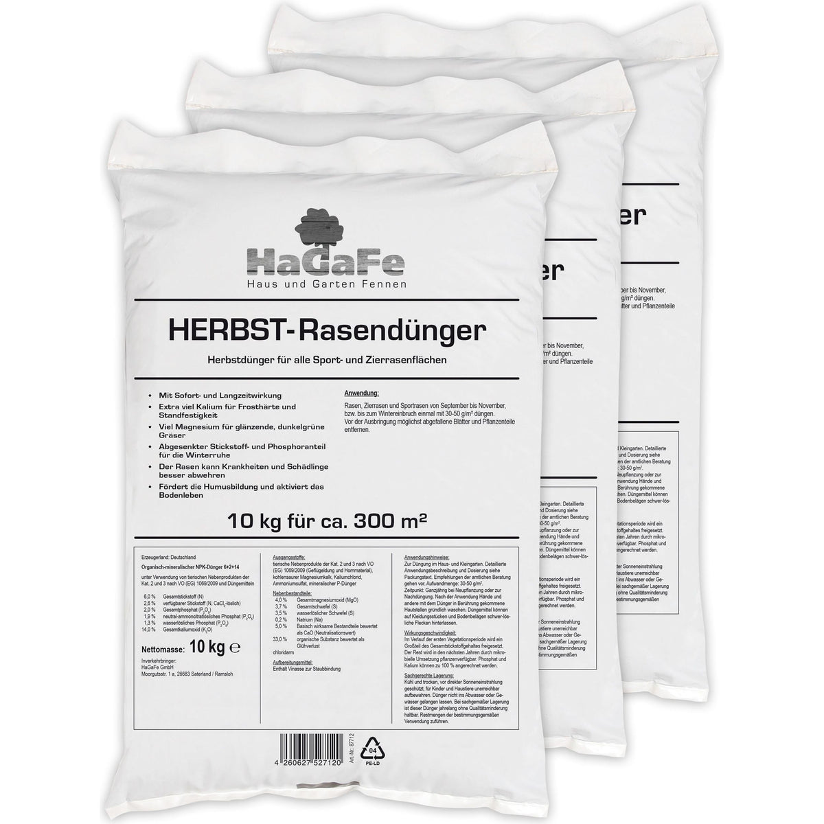 HaGaFe Herbstrasendünger Krümel Rasendünger Herbst Dünger