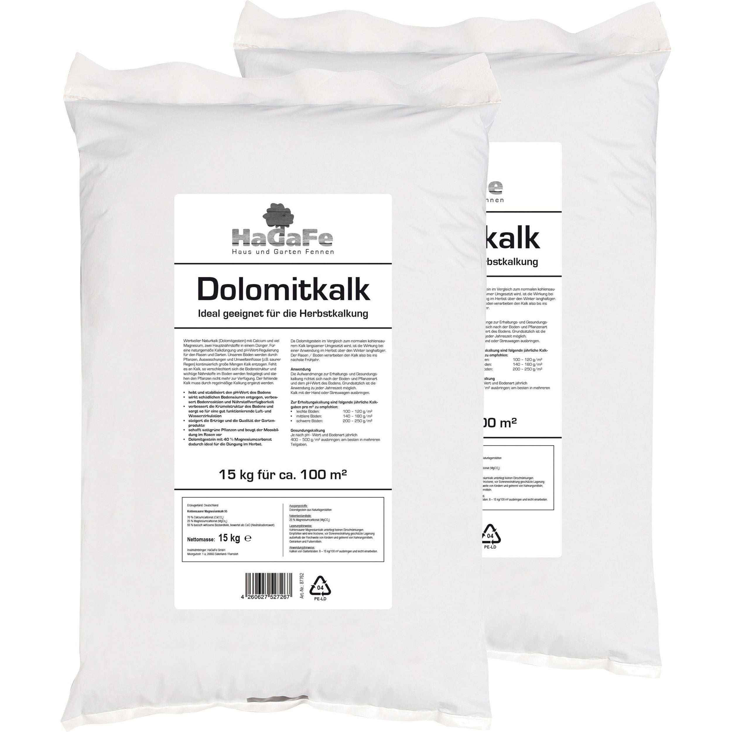 HaGaFe Herbstkalk, Herbstrasenkalk, Gartenkalk, Rasenkalk, Kalk, Düngekalk