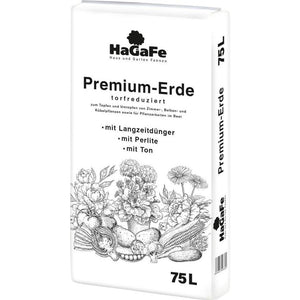 HaGaFe Torfreduzierte Premium Blumenerde, Universalerde zum Topfen und Pflanzen mit Perlite und Ton