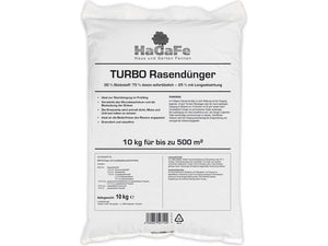 HaGaFe TURBO Rasendünger mit 30% Stickstoff, Rasen - Dünger mit Sofortwirkung und 120 Tage Langzeitwirkung, für ein dauerhaftes sattes Grün