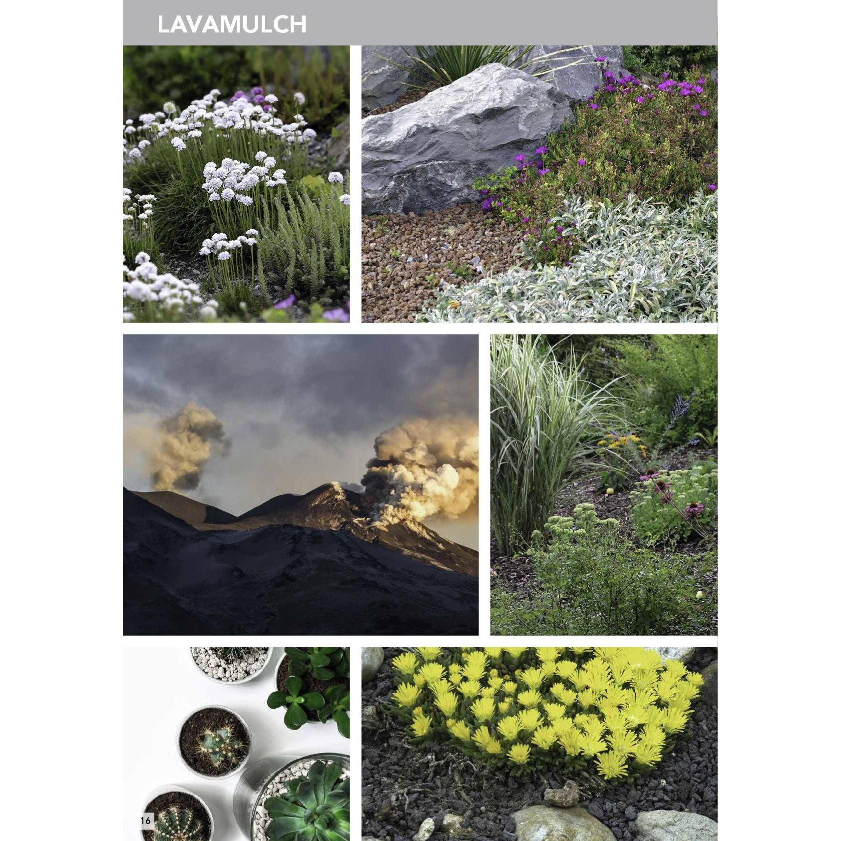 WECO Lavamulch Lava Mulch Rot Braun 8 - 16 Bodenabdeckung Lavastein 20 L