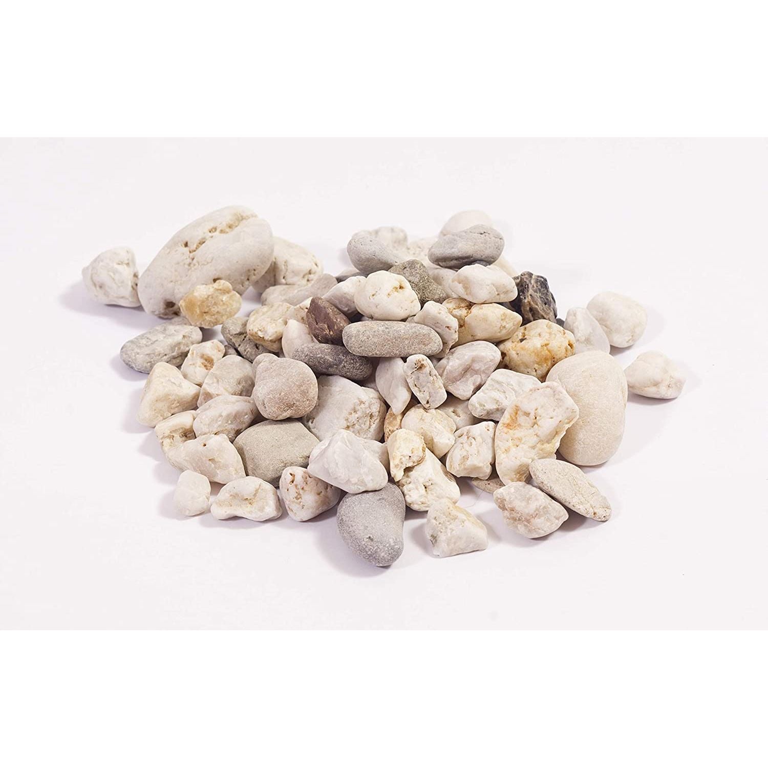 NWN Quarzkies 20-40 mm Hell Creme Dekosteine Zierkies Kies Steine 25 kg