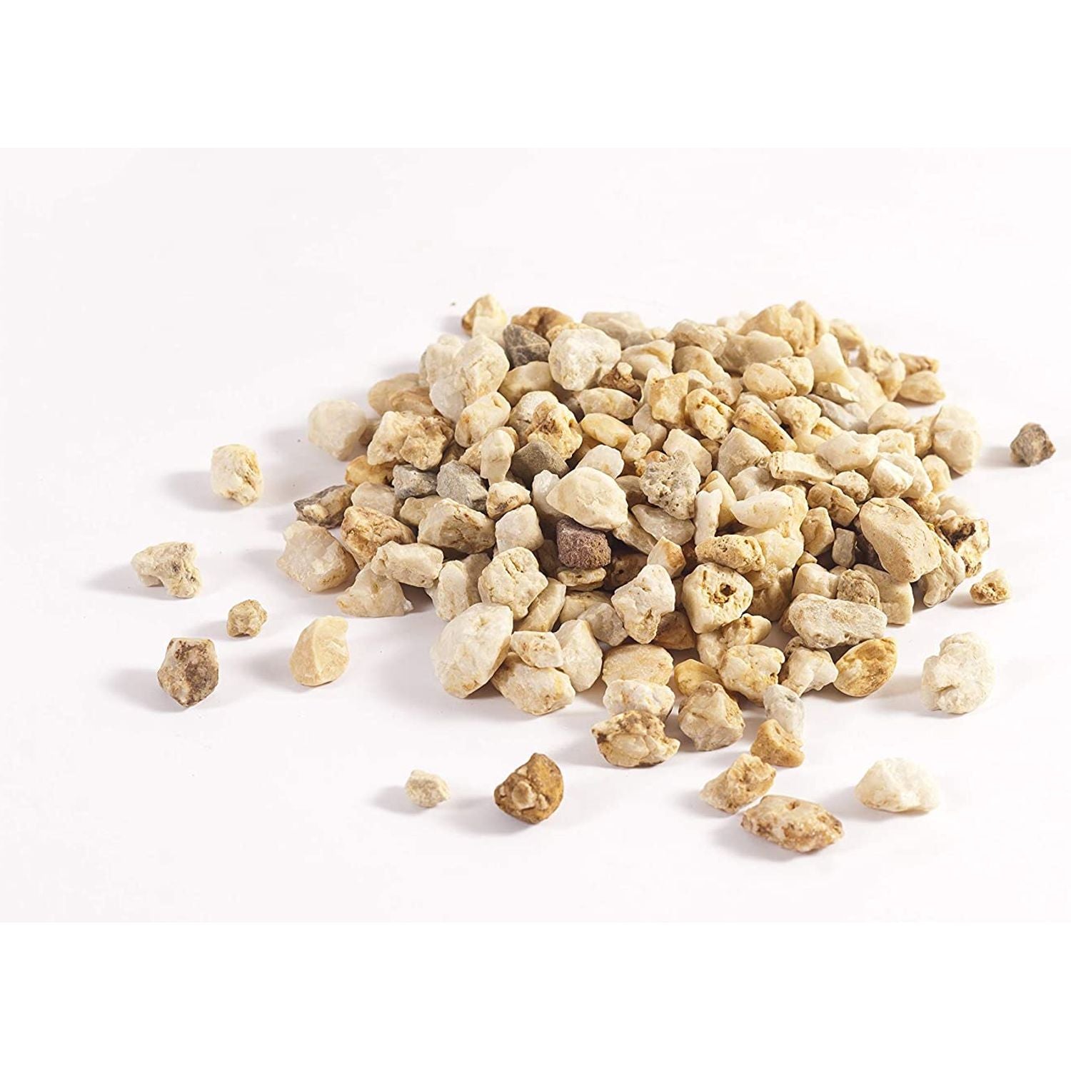 NWN Taunuspuarz 8-16 mm Gelb Weiss Zierkies Quarzkies Kies Dekosteine Steine