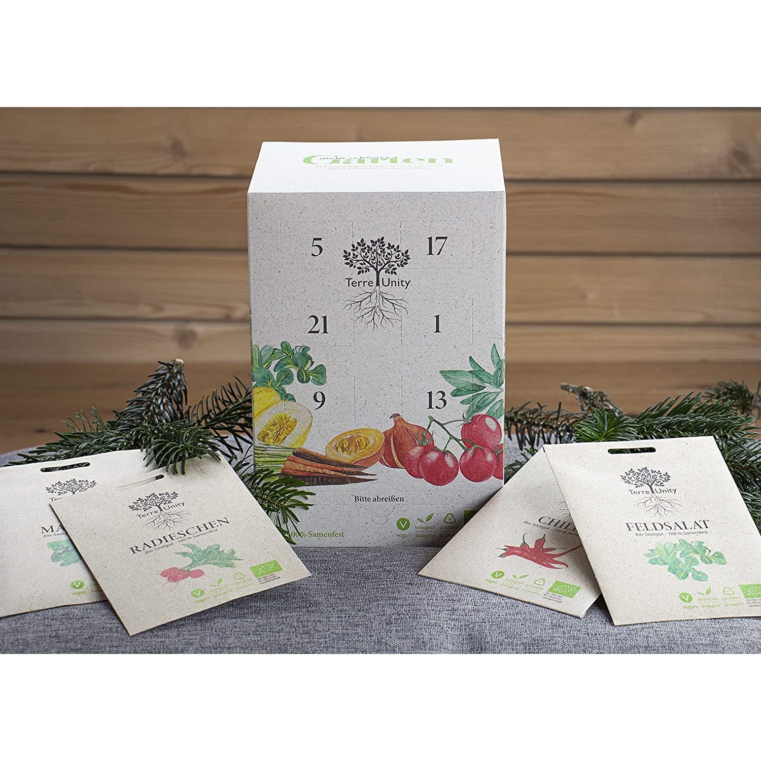 Floragard Terre Unity Adventskalender Bio Saatgut Samen Samenfest –  HaGaFeShop