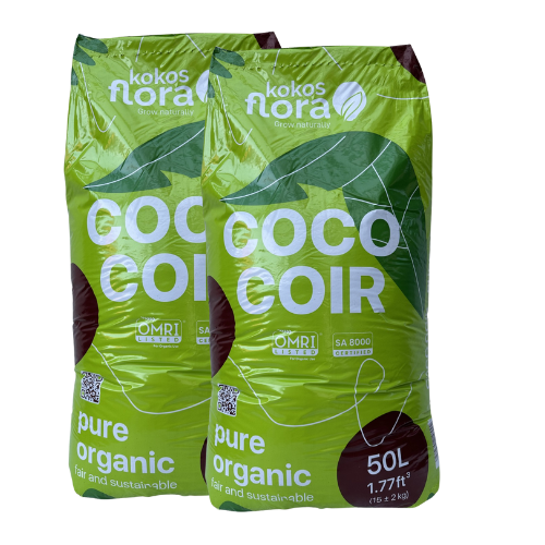 Kokos Flora Coco Coir Kokosnusserde, Kokossubstrat, Blumenerde, Pflanzerde, Topferde, 100% Kokosfasern
