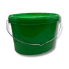 Eimer mit Deckel leer grün oval 8,6L 20x Schutteimer, Haushaltseimer, Werkzeugeimer